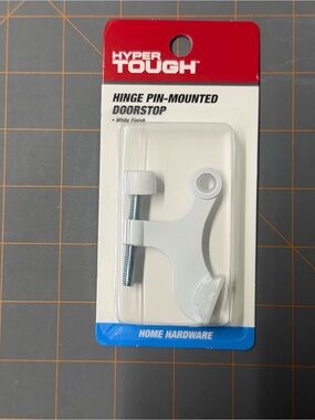 Hyper Tough White Hinge Pin-Mounted Doorstop